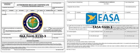 Federal Aviation Administration. . Easa form 1 vs certificate of conformity